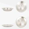 Set of 16 Stainless Steel Camping Plates Outdoor Dinnerware Barbecue Tableware Travel Friendly Meal Plate Cookwares