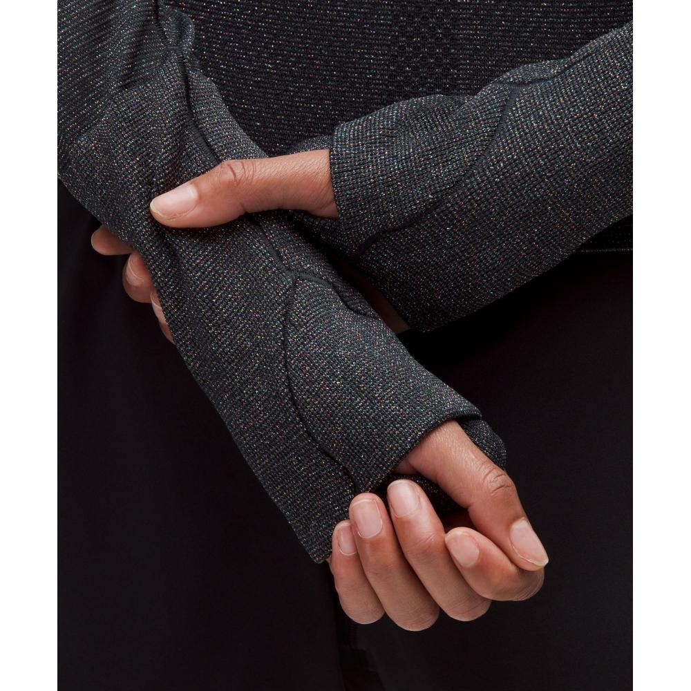 Lululemon Swiftly Tech Long Sleeve Shirt 2.0 Waist Length  Sparkle Black Rainbow Lurex