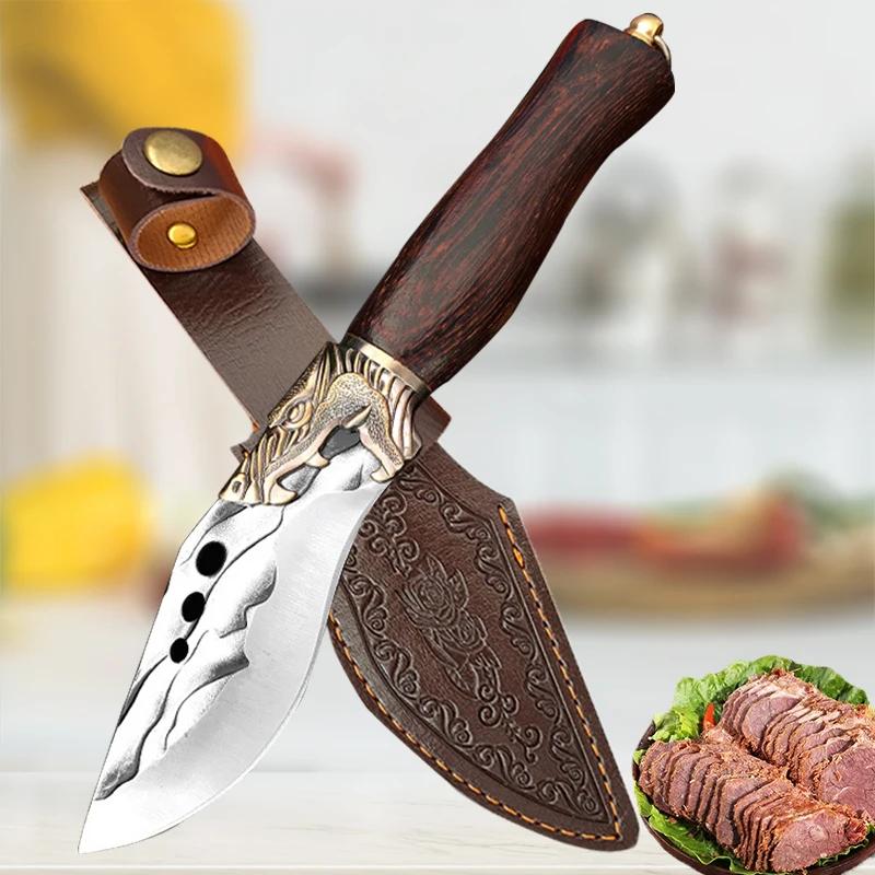 Kitchen Knives Butcher Boning Knife Stainless Steel Meat Vegetable Knife Household Meat Cleaver Multi-Purpose Forged Knife