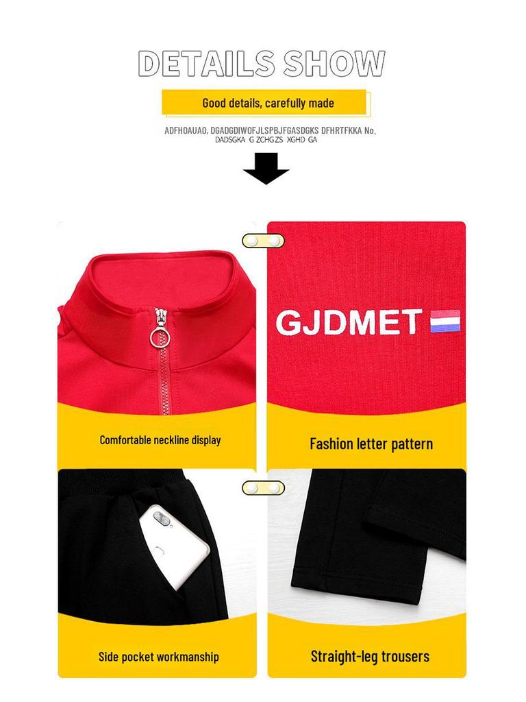 Set sport la modă pentru femei, din bumbac elastic - hanorac, pantaloni, tricou pentru ținute casual și de dans de primăvară/toamnă