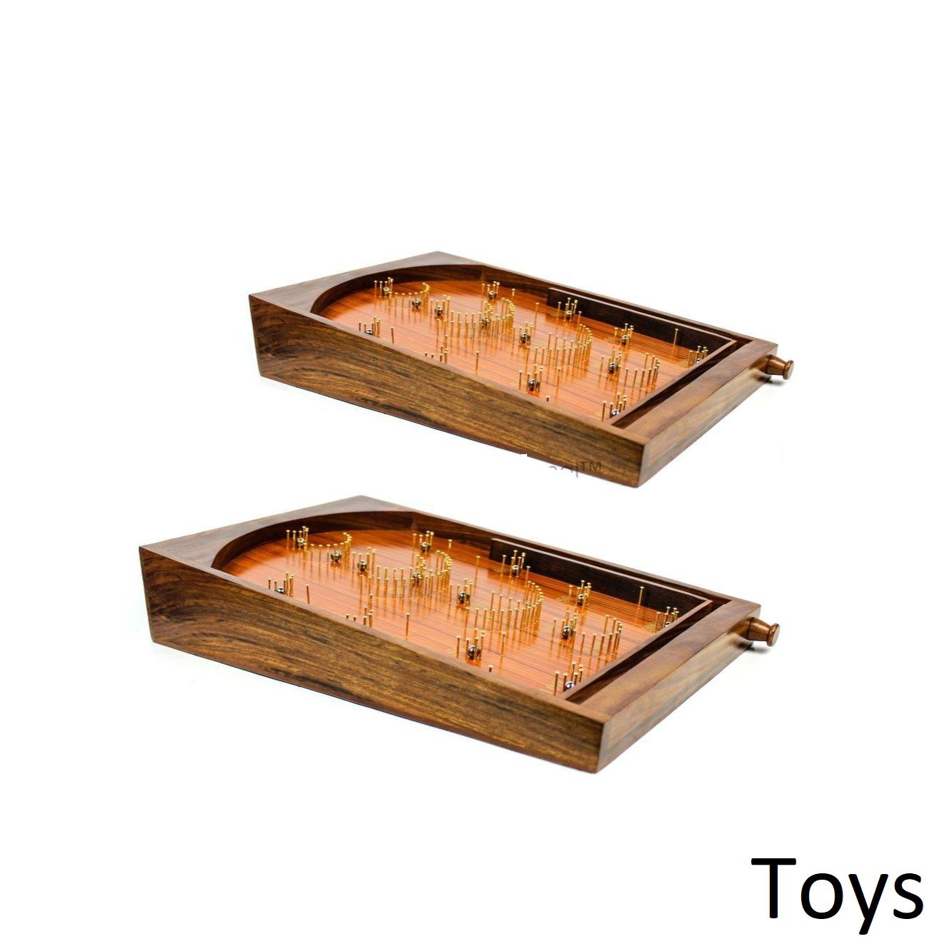 

Багатель Традиционная Деревянная Настольная Игра Пинбол Ручной Работы | Эксклюзивный Детский Декор и Подарки (Набор из 2)