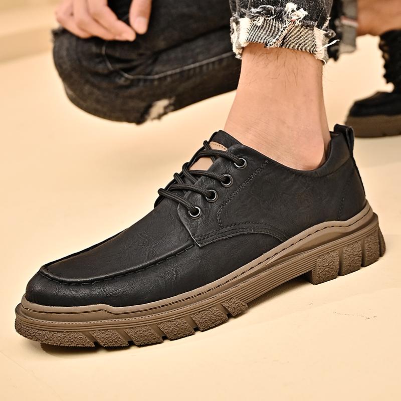 Mens Casual Shoes Leather Men Formal Business Leather Shoes High Quality Male Casual Shoes Lace Up Shoes Oxfords Flats