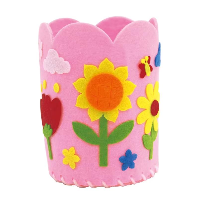 Pen Holder 1PCS Handmade Fabric Three-dimensional DIY Toys Kindergarten Children s Creativity Paste Making Children s Toys 656₽