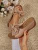 Large Size Slippers Summer New Casual Retro Bow Light Casual Cool Slippers Women