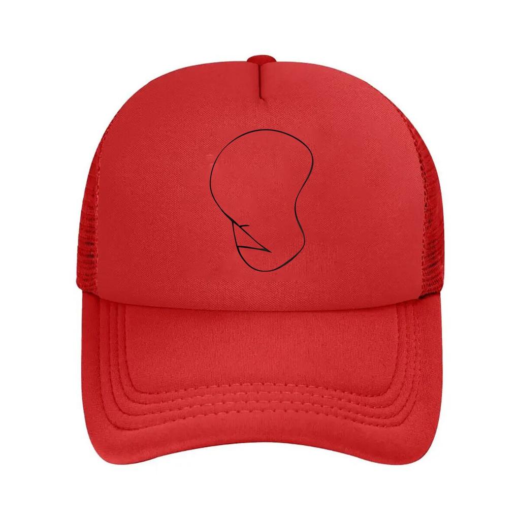 Minimalist Head Outline Fashion Mesh Baseball Cap Breathable Casual  Hats Outdoor For Unisexs And Womens