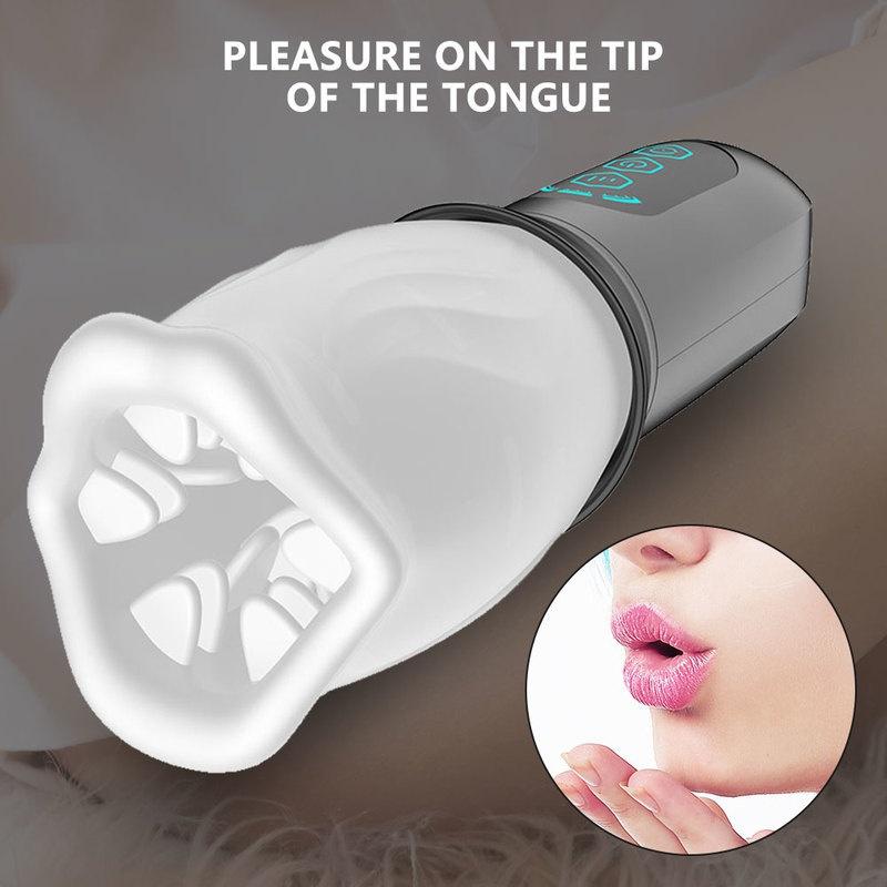 Male Masturbator Oral Sex Trainer Vibrator Sex Toys for Men Vagina Real Pussy Adult Delay Automatic Climax Glans Stimulate Man