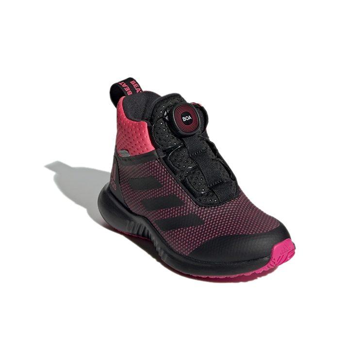 adidas Fortatrail X Boa Btw K Termiczne Wysokie Buty do Biegania dla Dzieci Czarne Różowe Dziecięce G27558