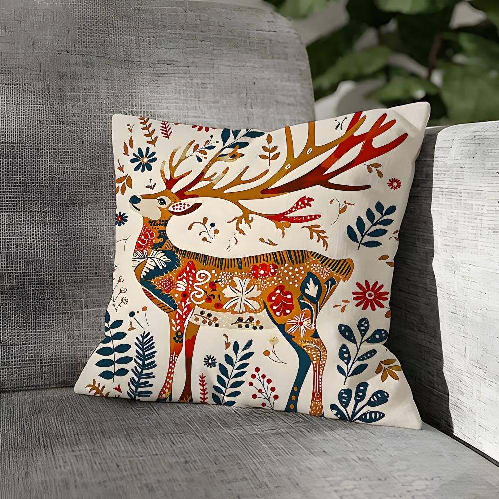 Colorful Natural Animal Flower Pillow Case Linen Pillows Case Cushions Case Sofa Pillows Case Decor Home