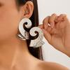 Ingemark Exaggerated Irregular Wave Snake Shape Stud Earring for Women Fashion Statement Punk Piercing Earring Jewelry Steampunk