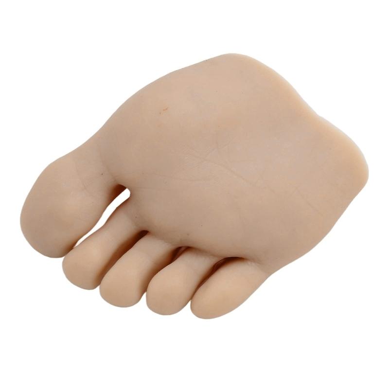 1 para ćwiczeniowa sztuczna stopa elastyczna ruchoma miękka silikonowa sztuczna stopa protetyczna narzędzie do manicure do treningu paznokci ekspozycja