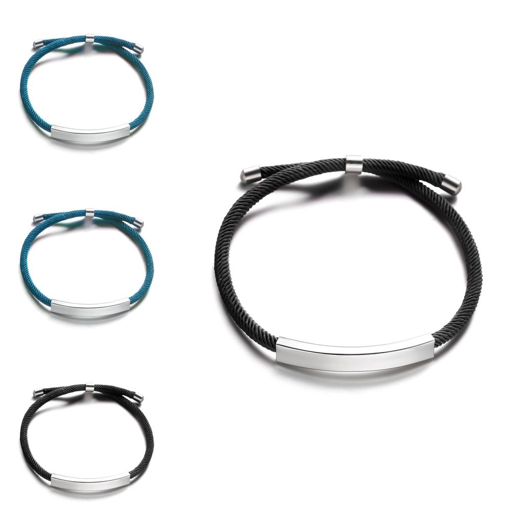 DIY geflochtenes Edelstahlarmband mit inspirierender Gravur für Männer und Frauen