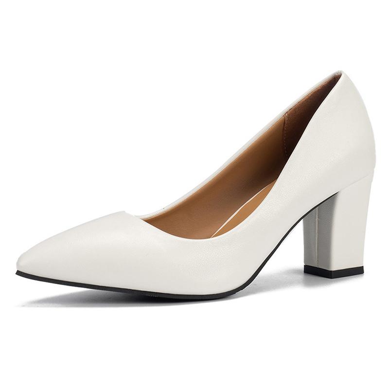 Women Office Career High Thick Heel Shoes Shallow Mouth Single Shoes OL Business Party Banquet Attendant Commuter Fashion Pumps