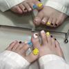 Summer Kitty Polka Dot Toenail Stickers – Cute Korean Style Press-on Nails