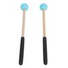 1 Pair Percussion Mallet Rubber and Maple Multifunctional Tongue Drum Mallet for Concert Blue