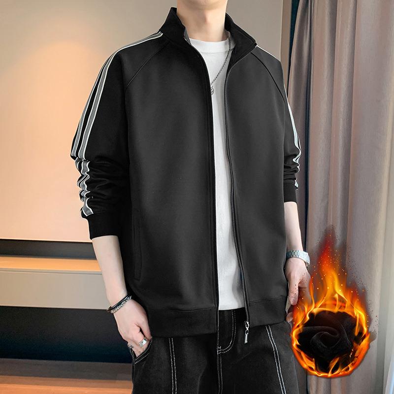 Sweater Men's Fleece Thickened Autumn and Winter New Cardigan Casual Men's Jacket