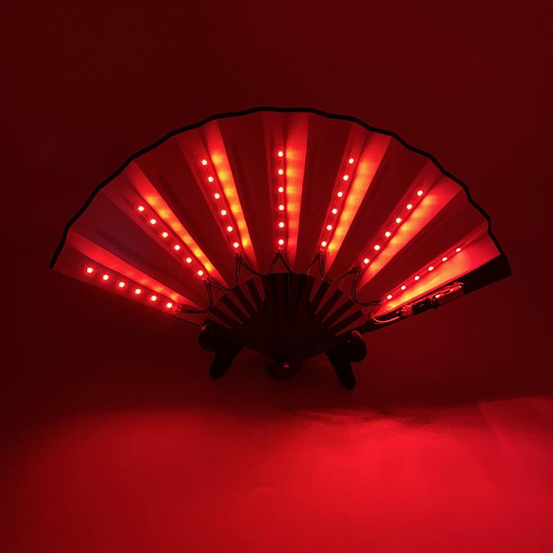 10-Inch LED Luminous Folding Dance & Disco Fan for Bodybuilding, Bars, and KTV Atmosphere