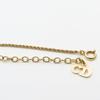 Used Christian Dior Necklace metal/Rhinestone 7.1g gold CD logo
