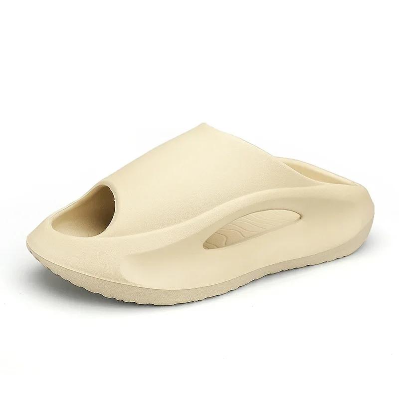 

Модные мужские тапочки Летние EVA Мягкая подошва Платформа Слайды Унисекс Кроссовки Сандалии Повседневная пляжная обувь Женская Для дома и улицы Большой размер 44-45 хаки