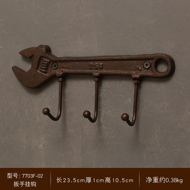

New Industrial Style Fishbone Hooks Creative Bar Cafe Wall Decoration Row Hooks Coat Hooks Clothes Hanger Wall Decoration