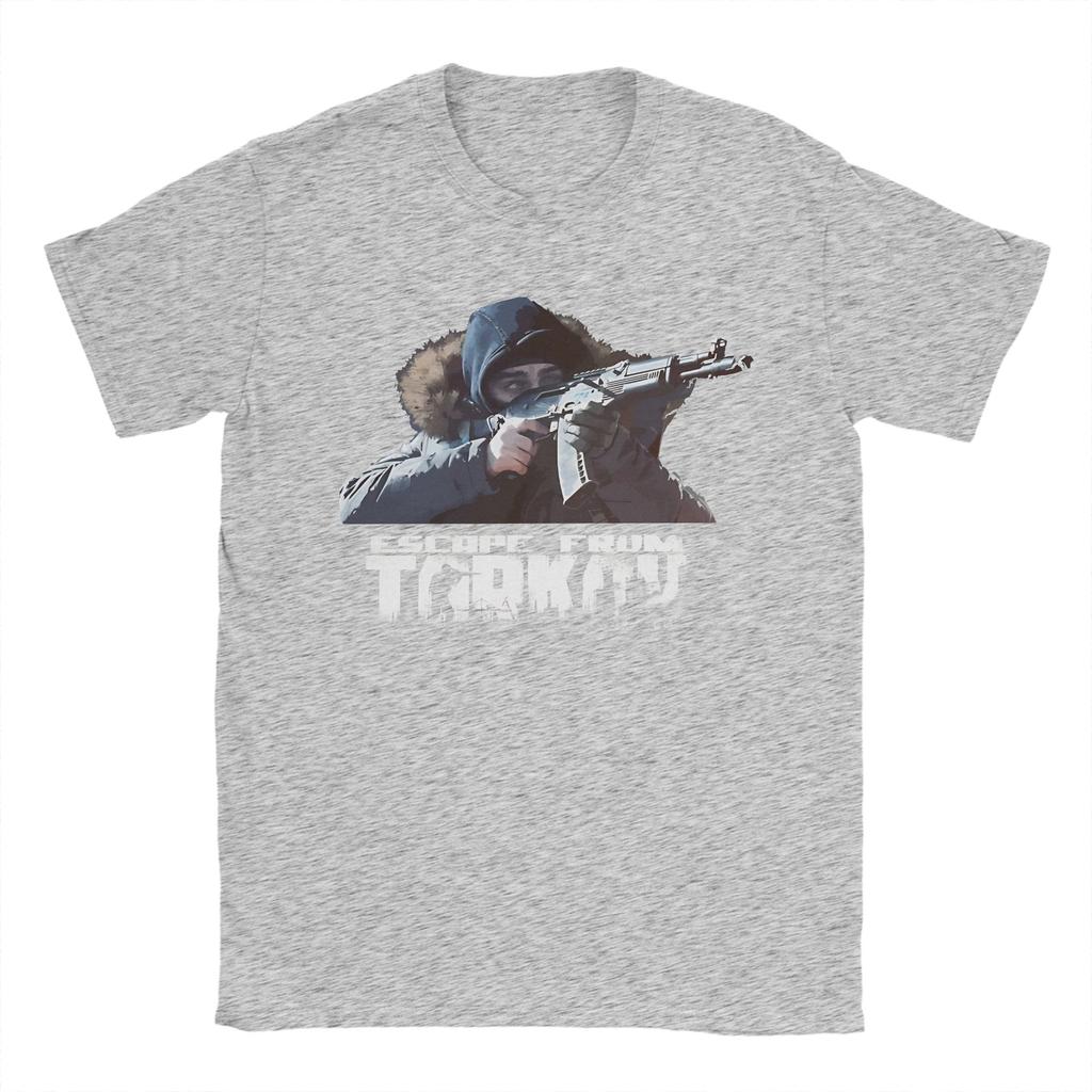 Escape From Tarkov T Shirt Summer  Harajuku T-Shirts Couple Cotton O-Neck Plus Size Top Tees Short-Sleeved Funny Tops