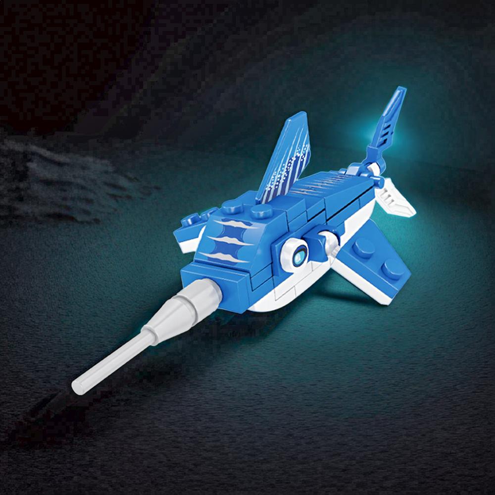 Mini Blocuri de Construcție pentru Jucării cu Animale de Adâncime în Oceanul Mare: Explorând creaturi abisale și jucării puzzle pentru copii