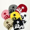 Women Knit Beanie Hats Warm Ear Protector Hat Teens Jacquard Star Handmade Hat