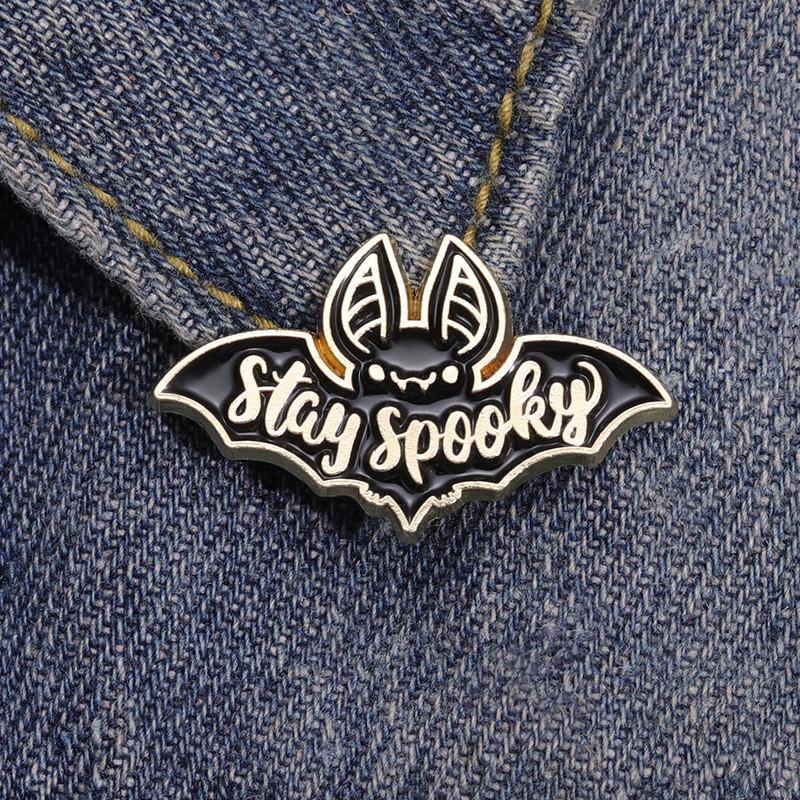 Stylish Cartoon Bat Brooch Made From Highquality Alloy Fun Letter Design Fashion Accessory All For