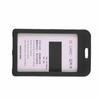 10PCS Clear ID Card Holders Plastic Rounded Corners Frosted Surface Removable Lanyard Black Edges