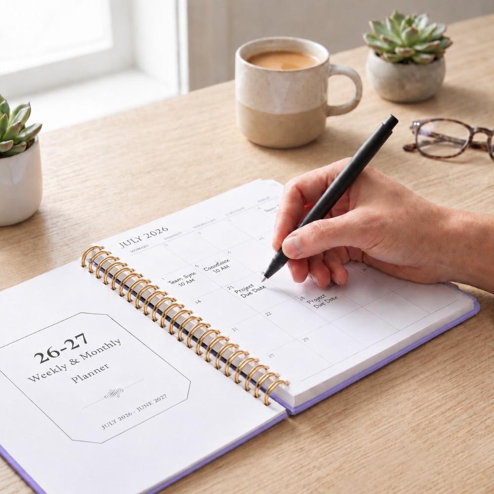 A5 A5 Size Weekly Monthly Agenda Coil Binding A5 Organizer Yearly Planner Task Arrangement