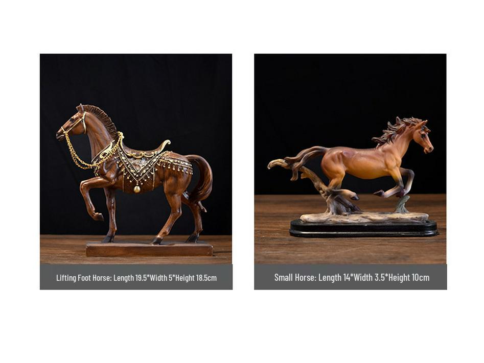 Elegant Resin Horse Ornaments for Luxury Home Decor – Perfect for Living Room and Wine Cabinet.