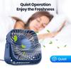 360° Rotating Electronic Fan 3 Speed Small Standing Fans Student Fan Table Cooling Fan  Dormitory