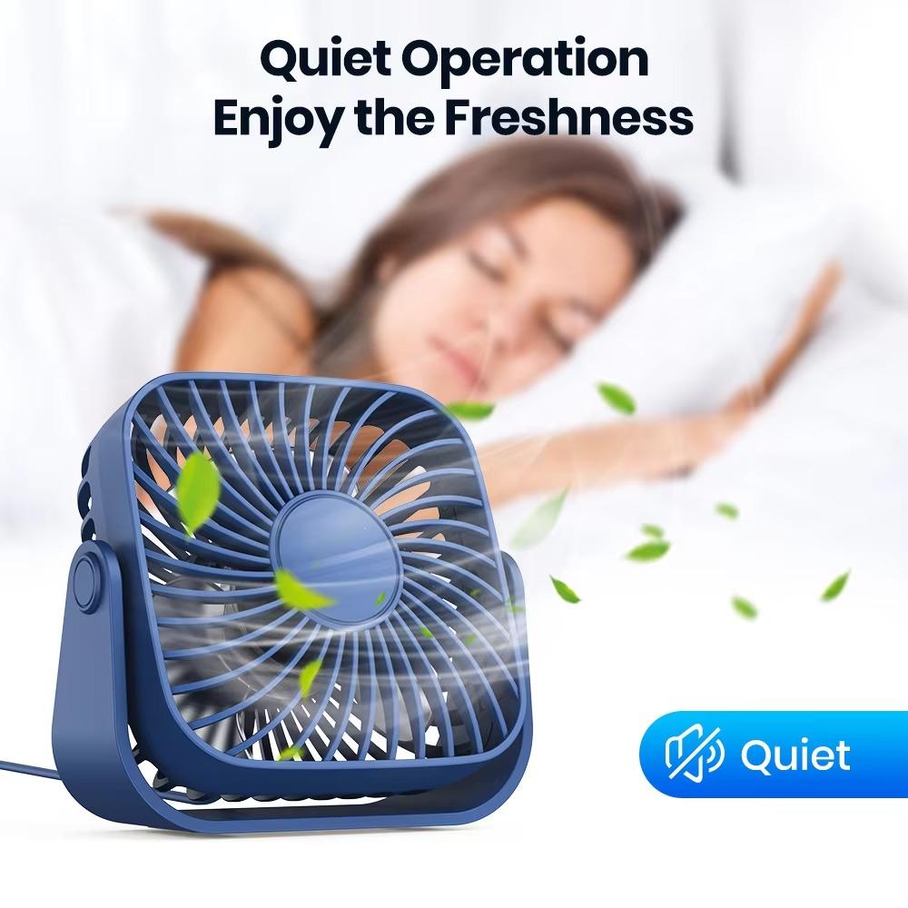 360° Rotating Electronic Fan 3 Speed Small Standing Fans Student Fan Table Cooling Fan Dormitory