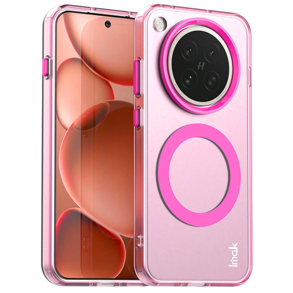 

IMAK For Oppo Find X8s 5G Case Compatible with MagSafe Candy Color Anti Drop TPU+PET Back Cover Red