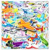 51pcs Waterproof Cartoon Airplane & Vehicle Stickers for Journals and Thermos Cups