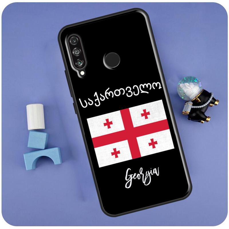 

Georgia Flag For Huawei Nova Y70 Y91 Y90 Y60 Y61 Y72 Y73 3i 7i 8i 11i 12i 9 10 SE P20 P30 P40 Lite Case Huawei P20 Lite