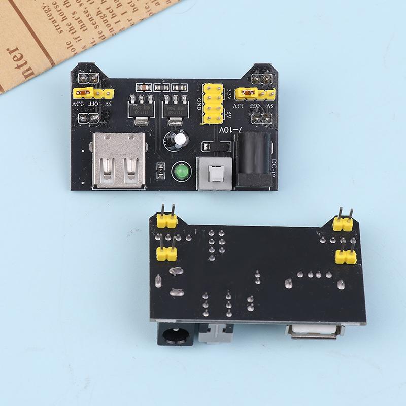 1/3Pcs MB102 Solderless Breadboard Power Supply Module 3.3V 5V With 9V Battery Clip Power Cable 2.1x 5.5mm Male DC Jack Plug