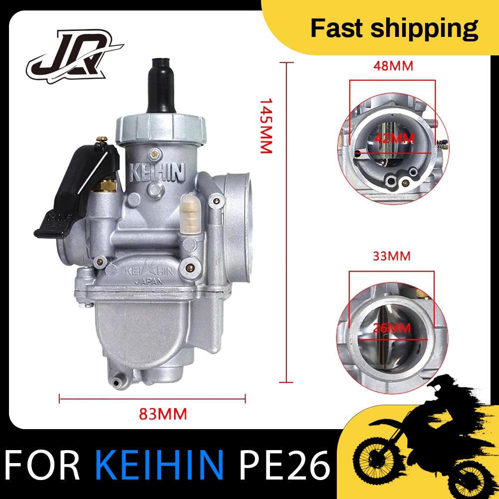 

For KEIHIN Carb PE26 26MM Motorcycle Carburetor for Honda NSR DASH 26MM KX80 KX100 KX125 LS125 UNIVERSAL FOR KEIHIN PE26