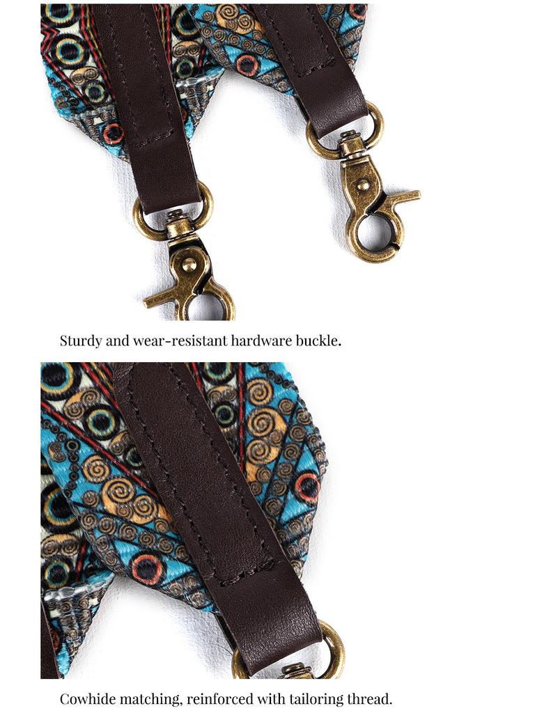 Bohemian Retro Woven Fabric Shoulder Strap for Men's and Women's Bags - Adjustable Bag Strap Replacement