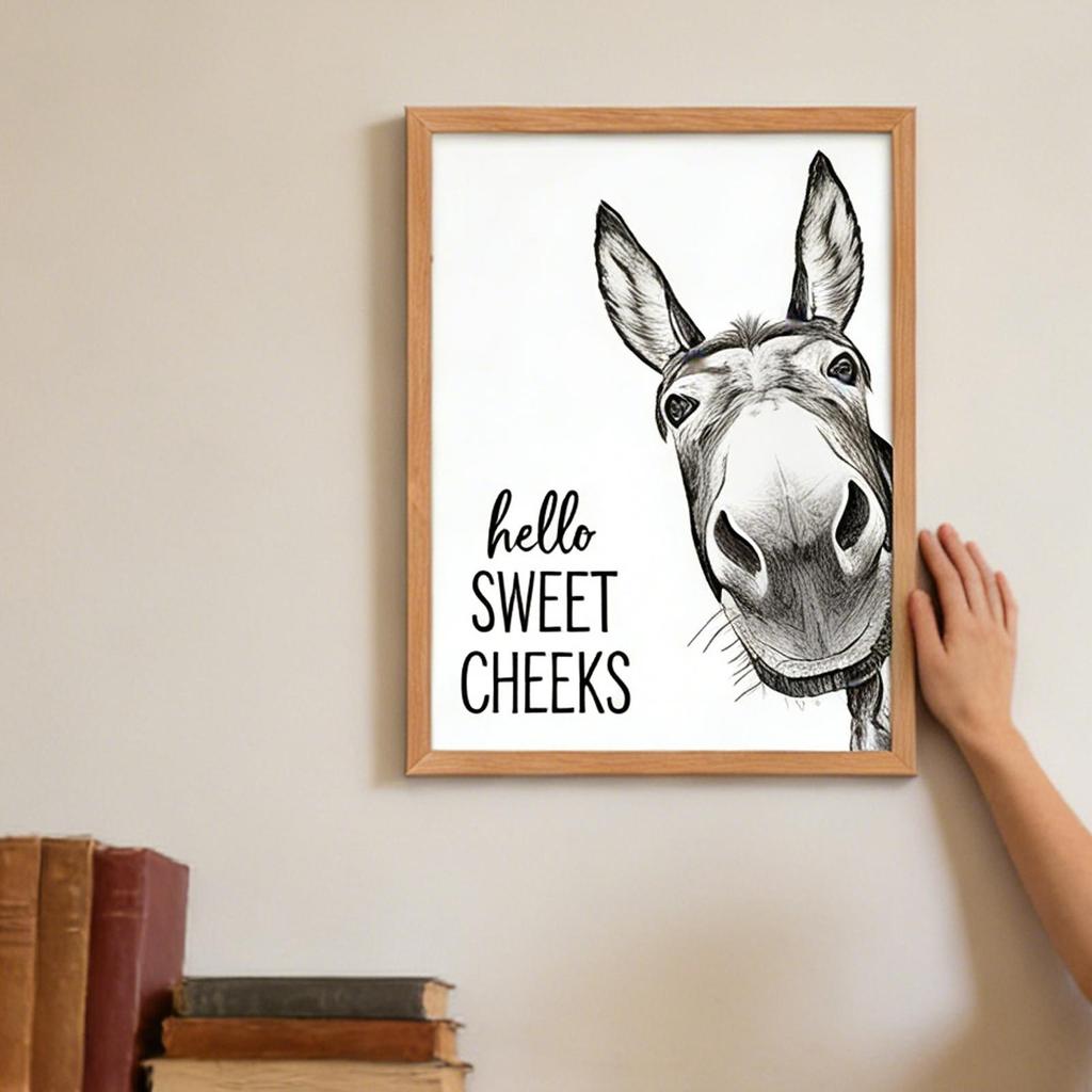 Animal Bathroom Wall Art Funny Toilet Decoration Humorous Toilet Wall Poster for Homeowners Renters College Students Apartments