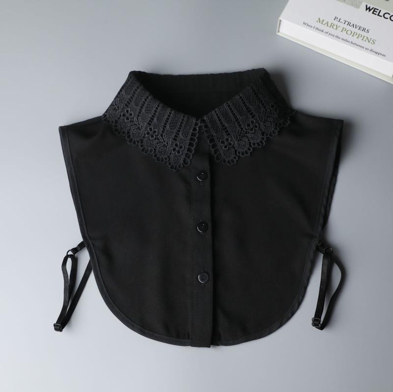 Women Embroidery Lace Detachable Lapel Fake Collar Shirt White Ruffles False Collar Woman Removable False Blouse Nep Kraagie