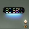 Multifunctional LED Digital Wall Clock with Alarm and Timer - Large Screen for Living Room