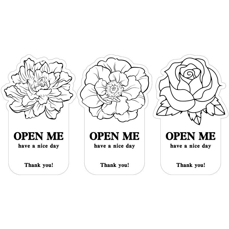 Alien Blumenaufkleber, Flugzeug Kartonverschlussaufkleber, Geschenkboxverpackung, Dekorative Verschlussaufkleber, Klebeetiketten