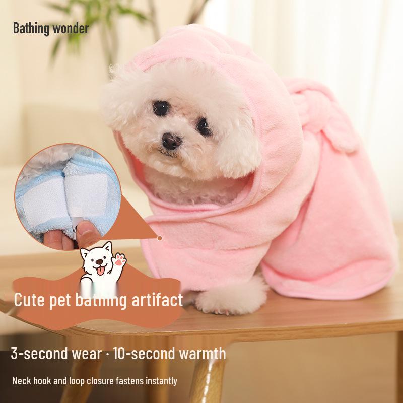 Pet Bath Towel: Quick-Drying, Absorbent Robe for Dogs & Cats