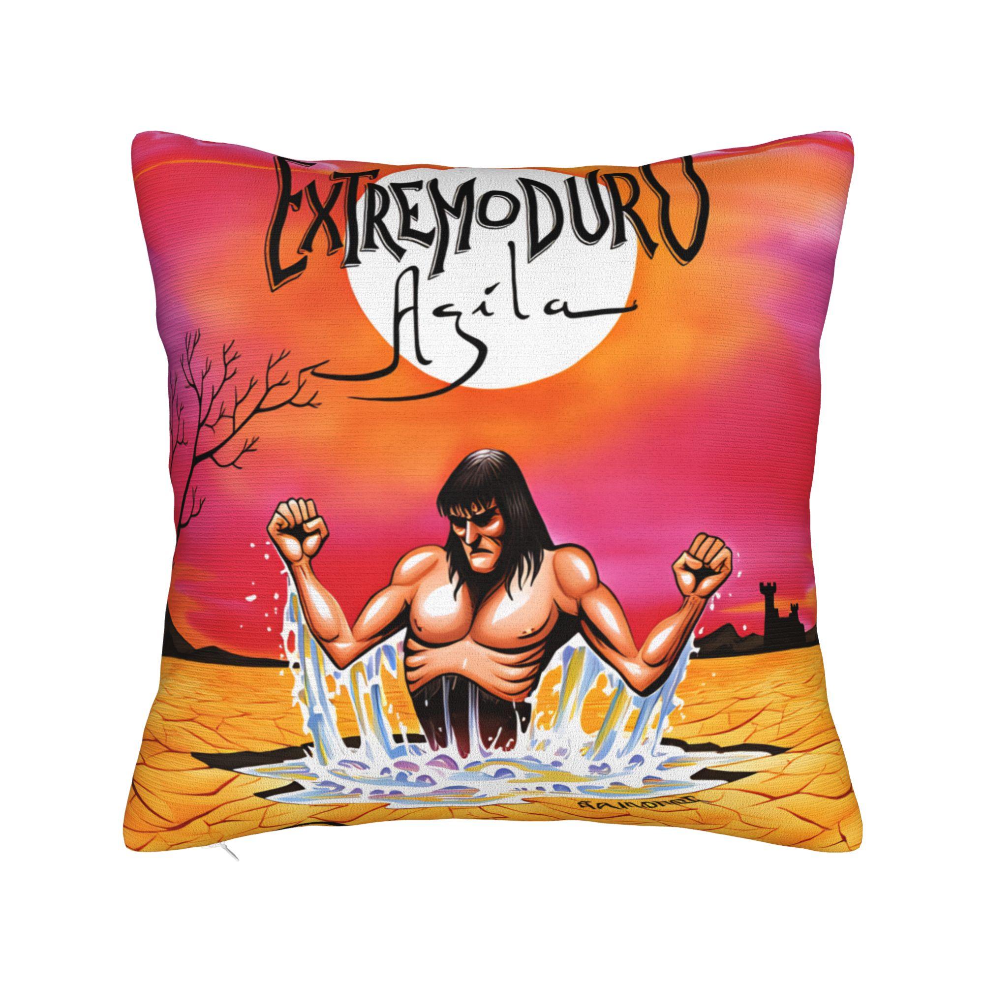 Pillow Cover Extremoduro Spanish Band  Vintage Pillow Case For Sofa Couch Bed Living Room Pillowcases 12x12Inch