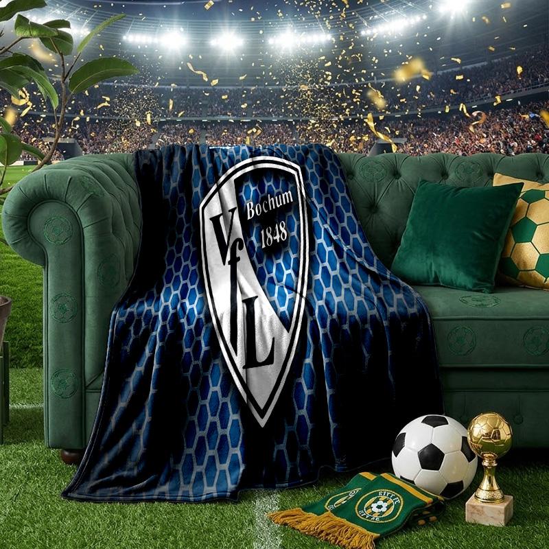 Coperta Bochum Crest in Flanella Peluche per Divano Letto Regali per Uomini Donne Coperta da Viaggio Picnic Regali per Fan di Natale