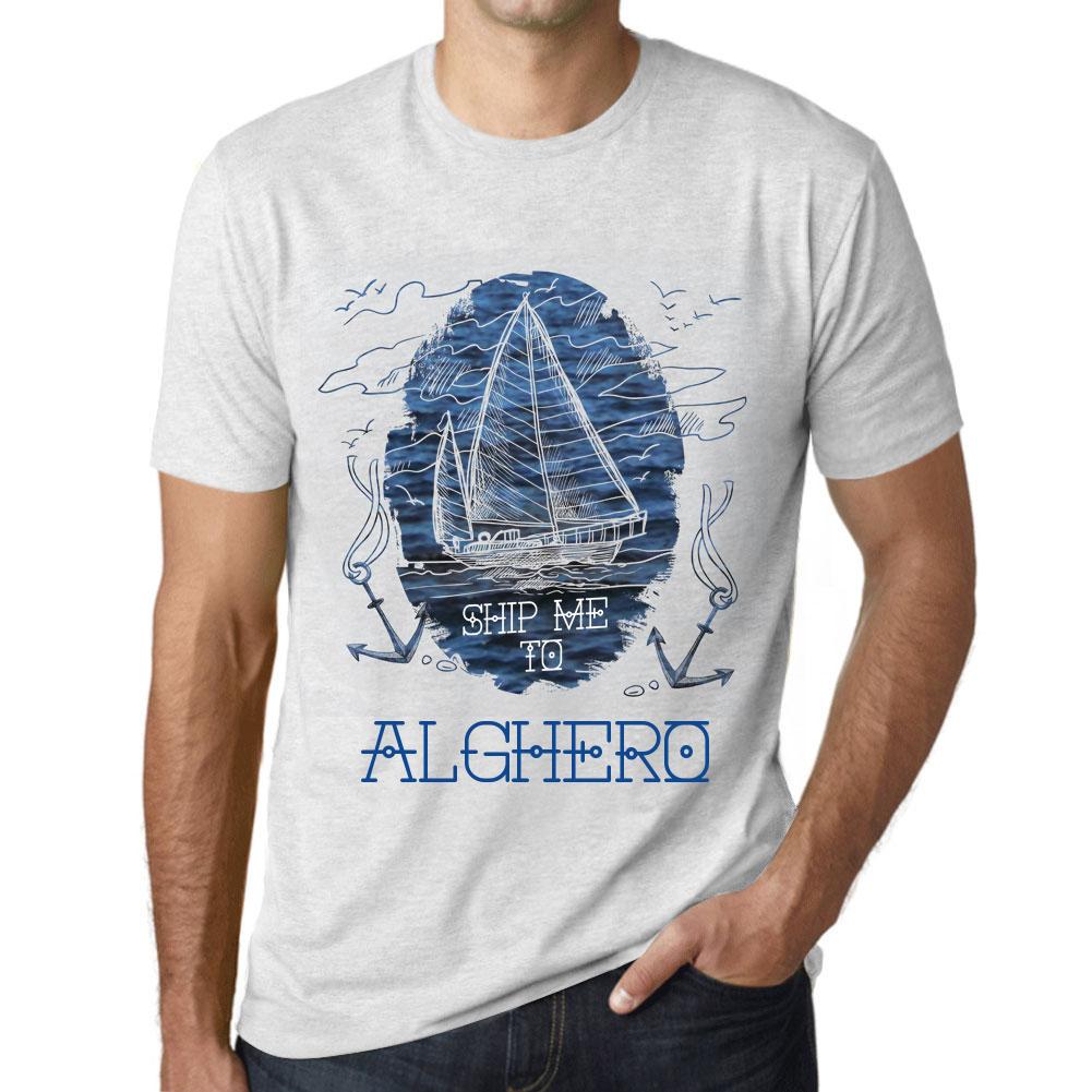 Men’s Vintage Tee Shirt Graphic T Shirt Ship Me To ALGHERO Vintage White