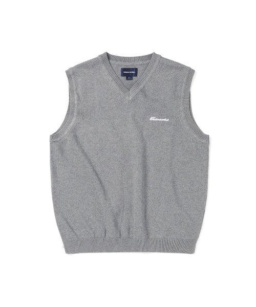 Thisisneverthat Knit Vest Script Logo Grey S