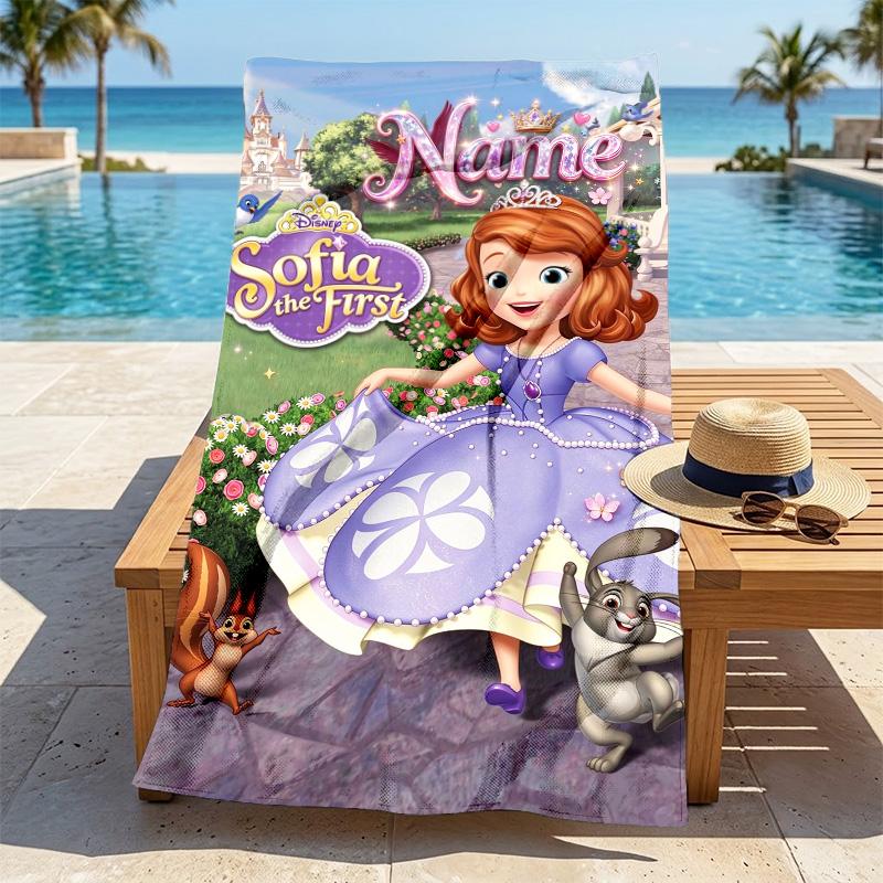 Custom Name Princess Sofia Quick-drying, highly absorbent beach towel,suitable for the beach, pool, gym, and travel.Sports sweat Towel