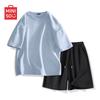 MINISO Men's Summer Cotton T-Shirt and Shorts Set