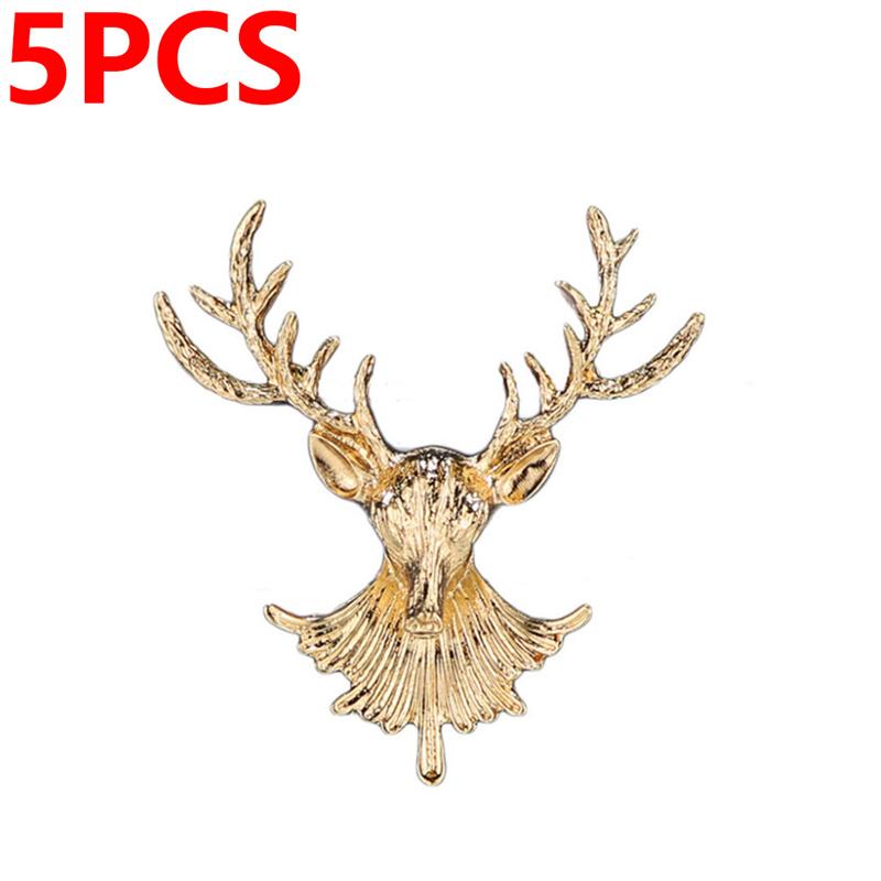 5 pièces broche cerf Vintage mode hommes populaire mignon unisexe animaux broches manteau col épinglettes vêtements accessoires bijoux cadeaux